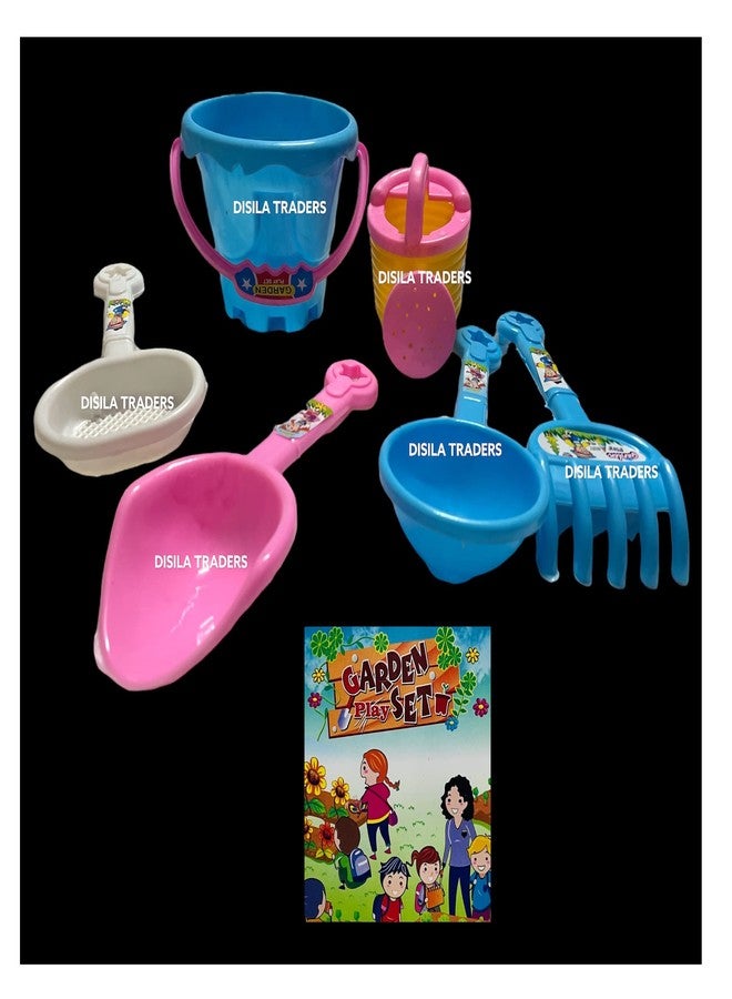 DISILA TRADERS Plastic Made Garden/Beach Tool kit Toys Set for Kids. Water Toys/ Sand Toys/ Beach Toys Set for Kids in Random Colors and Design. - Image 1